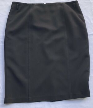 Rafaella Pencil Skirt Women Plus Size 16 Black Skirt Full Lined Career Work Wear